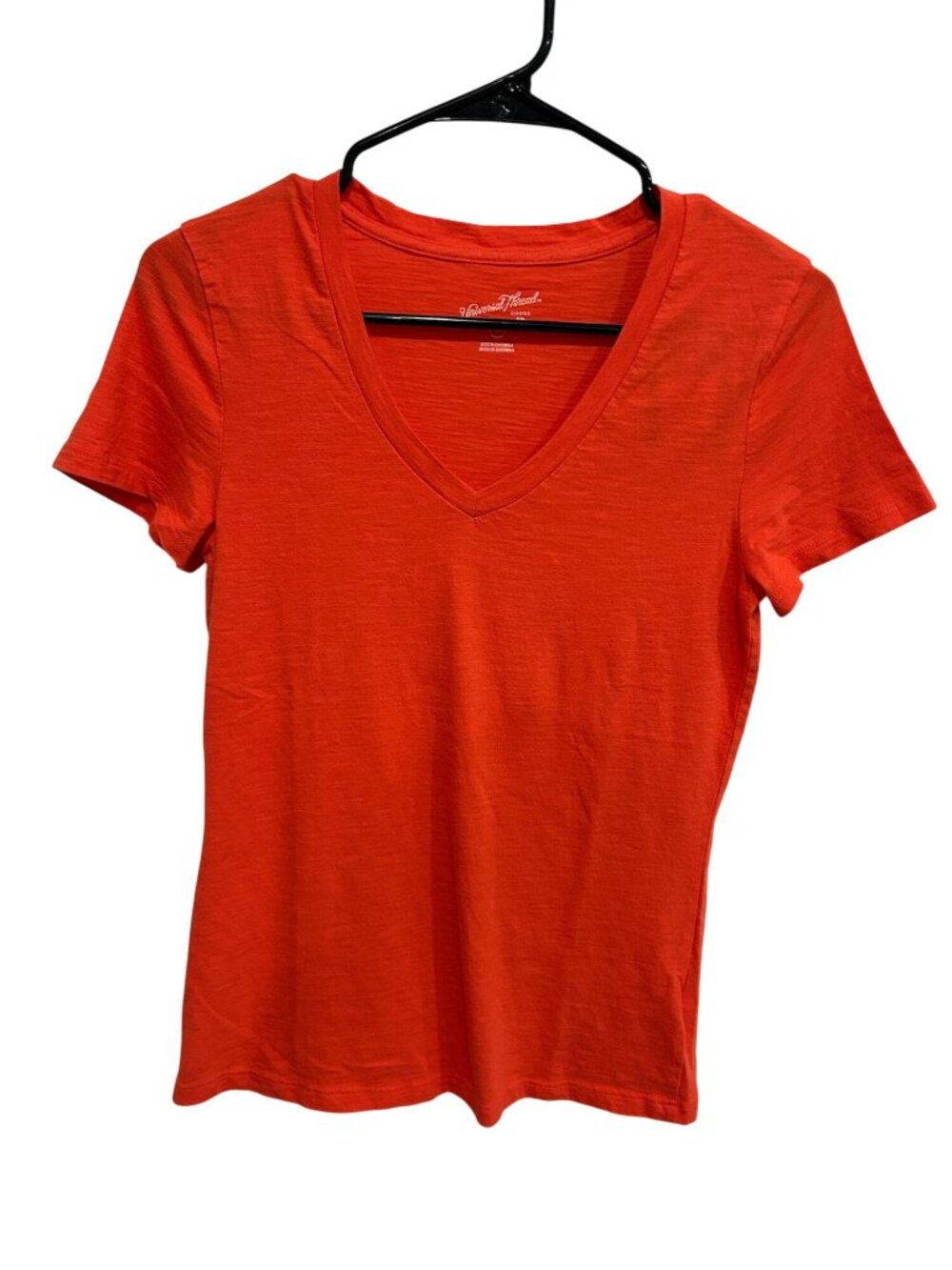 Universal Thread XS Orange V-Neck T-Shirt 100% Cotton Neutral Aesthetic NWT